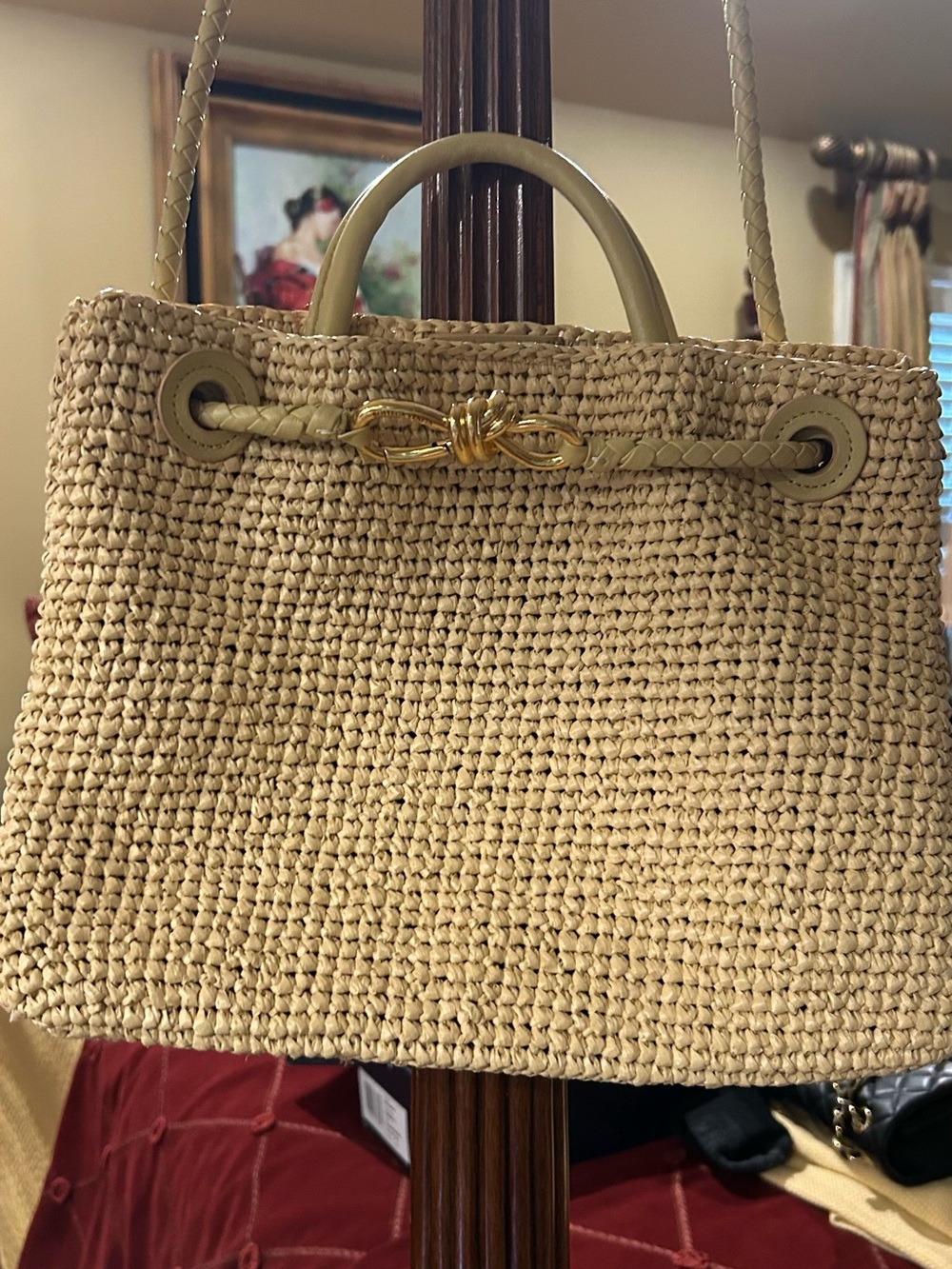 Raffia Bag in Natural Andiamo Style New